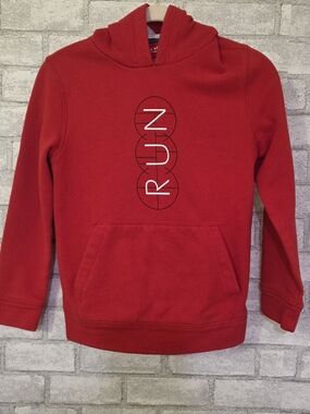 tek gear Red Pullover Hoodie with Vertical Logo